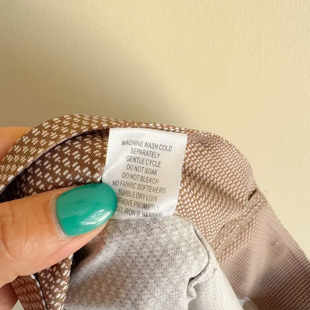 Fairway and Greene Brown + White Printed Golf Skort - Large